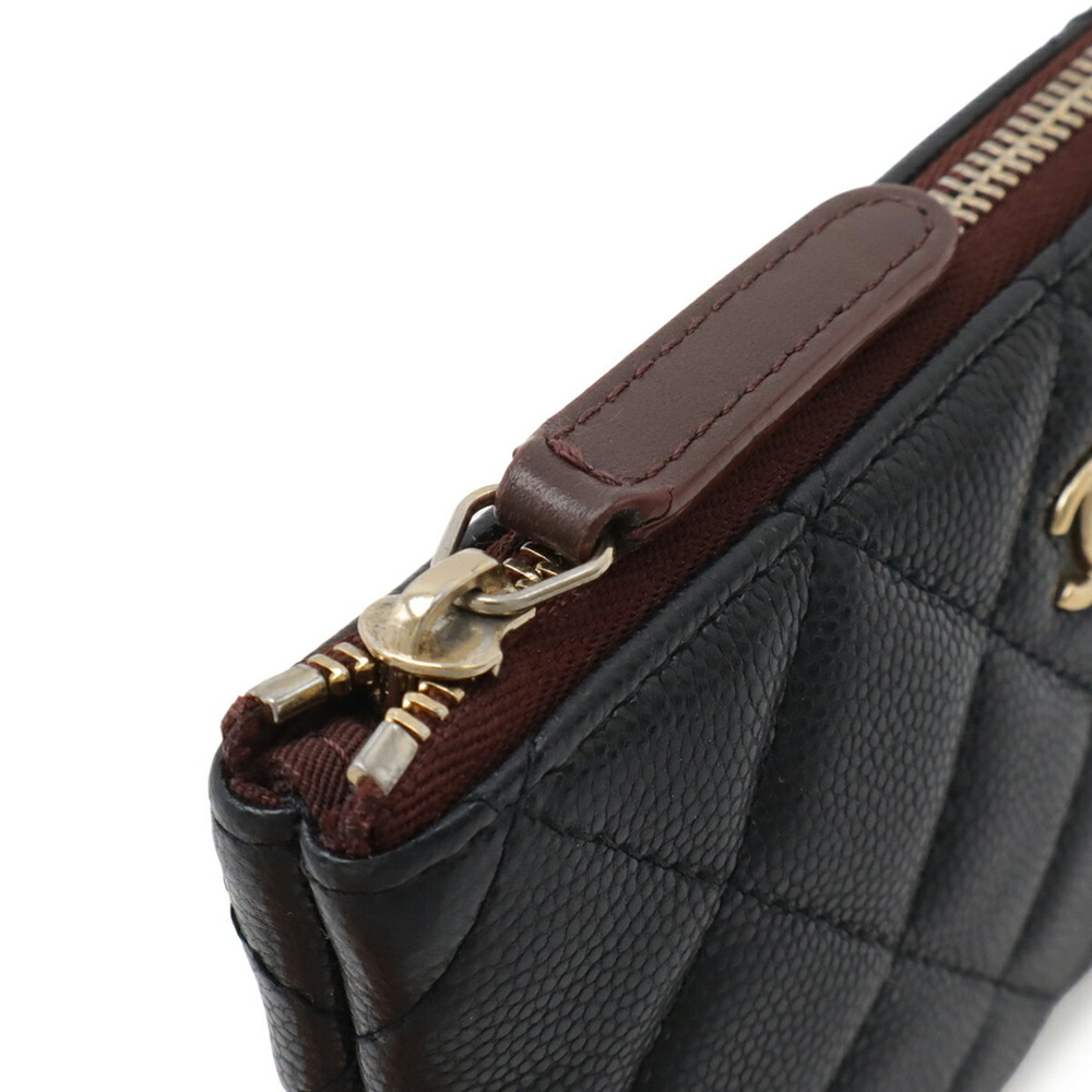 CHANEL Black Caviar Leather Logo Pouch - Picture 5 of 8